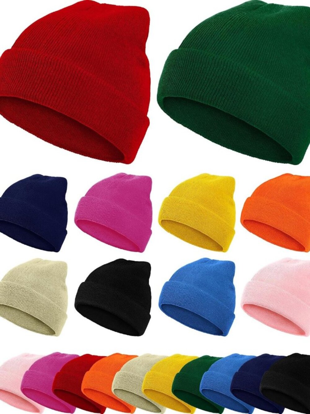 80 Pack Winter Beanies - Cozy Knit Hats for Men & Women, Perfect for Cold